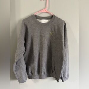 2/$10 Raising my dog Gray Crewneck Sweater with Star Detail